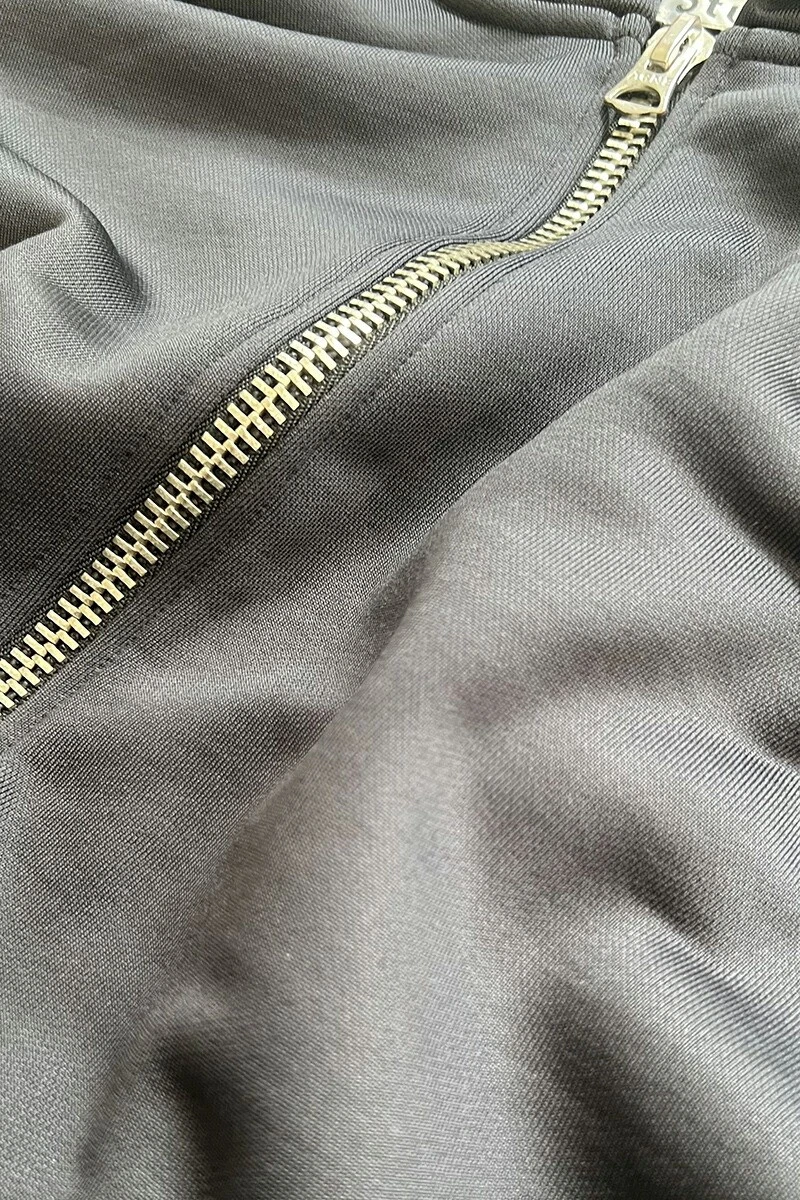 Felpa con cappuccio zip Acne Studios nera cotone nylon vestibilità rilassata usata