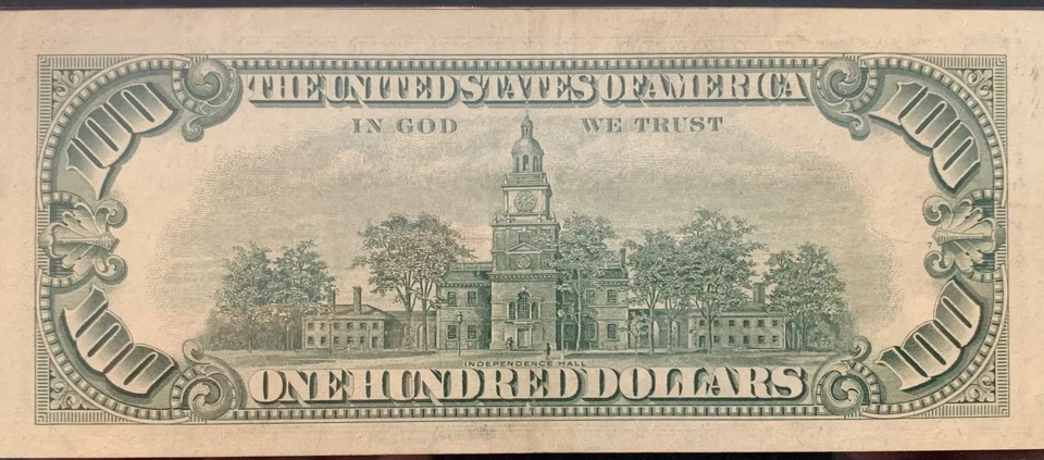 1966 $100 Legal Tender Note Red Seal PMG 50 AU Fr#1550 - Image 4 of 4