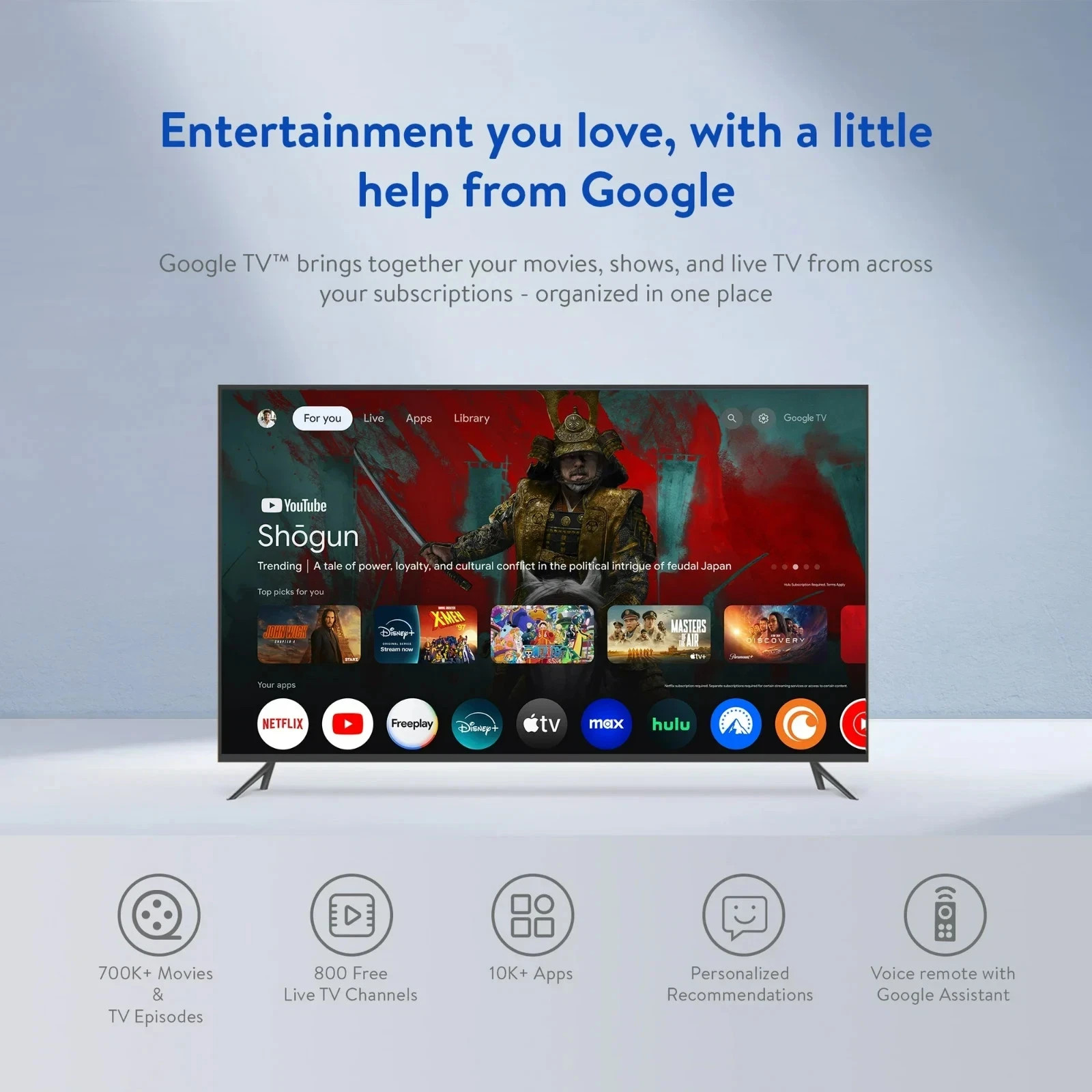 onn 4K Streaming Device, Google TV - Fast Streaming,Ultra HD,8GB Storage,2GB RAM