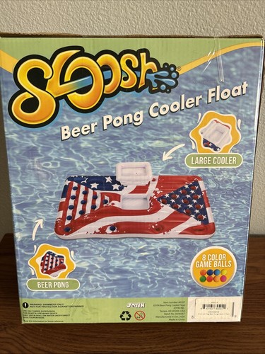 Sloosh Beer Pong Floating Cooler 6 Ft with Balls/NEW