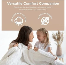 Sleep & Beyond 100% Organic Cotton Muslin Blanket