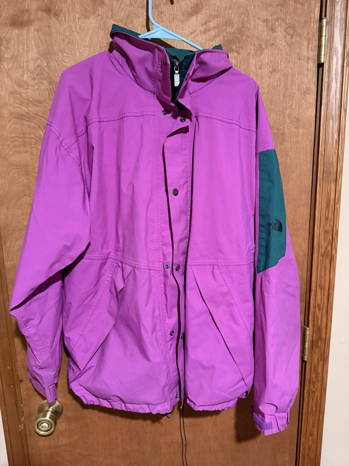 The North Face Men's Gore-Tex Waterproof Parka Jacket Purple Green Size L