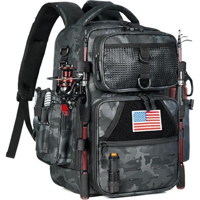 Multi-Functional Fishing Backpack with Expandable Storage - Ideal for Adventure