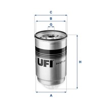 UFI Kraftstofffilter 24.371.00 Filtereinsatz FüR Metrocab Ford Transit Tourneo