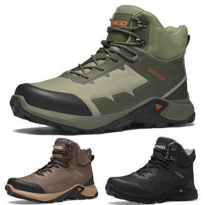 NINGO Men Waterproof Hiking Shoes Outdoor Trekking Sneakers All-Terrain Traction
