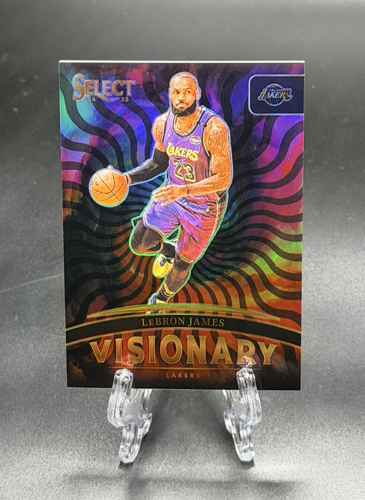 LeBron James Visionary Case Hit SSP 2024-25 Panini Select Lakers #11 King