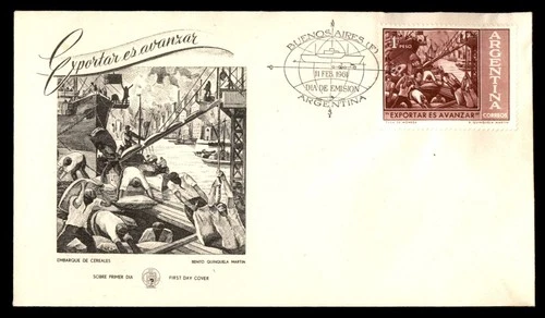 Mayfairstamps Argentina FDC 1961 Men Loading Ship First Day Cover aax_03725