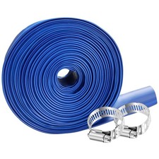 Blue PVC Drain Hose 2"x100ft - Heavy Duty Pool Backwash Hose