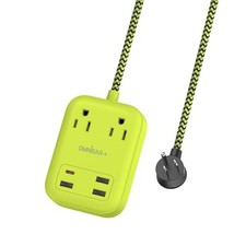 OMNIBARPLUS 6 Ft Power Strip Surge Protector - 2 Outlets 4 USB Ports 3 USB A ,