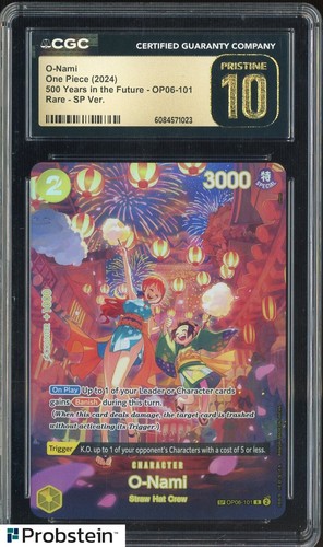 2024 One Piece OP07 En Special Alternate Art #101 O-Nami SP CGC 10 PRISTINE
