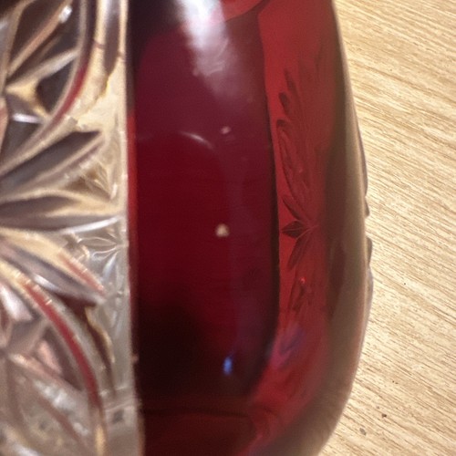 EAPG Riverside Brilliant Glass Red Ruby Flash Stain c1895 Mug Cup With Handle - Picture 6 of 13