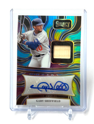 2025 Panini Select Gary Sheffield Bat Patch Auto Tie-Dye #'d /25 - Dodgers SSP