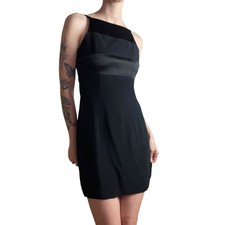 Vintage 90's Dave & Johnny Little Black Dress Size 6 Romantic LBD Small