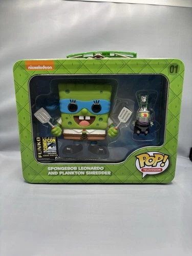 Funko Pop! Spongebob Leonardo and Plankton Shredder LE 1000 SDCC 2014. 2749