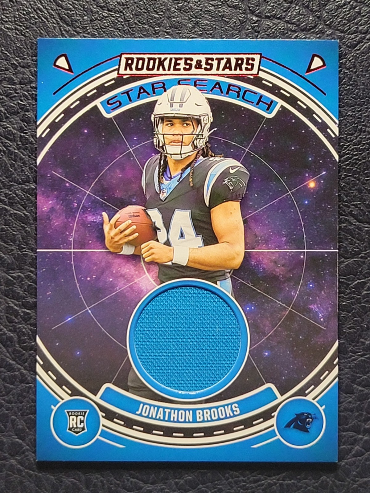 Jonathon Brooks 2024 Rookies Stars Panthers Texas Memorabilia Patch Card