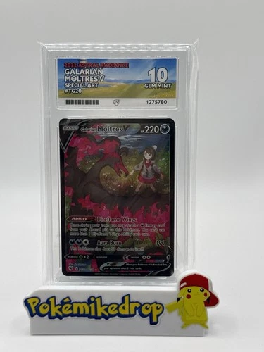 2022 Pokemon Astral Radiance Galarian Moltres V TG20/TG30 Ace Gem Mint 10