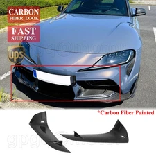 For Toyota Supra GR A90 A91 20-24 Carbon Fiber Front Bumper Lower Garnish Cover