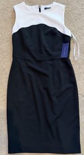 Tommy Hilfiger Women’s Sleeveless Black White Dress Size 4 MSRP $99