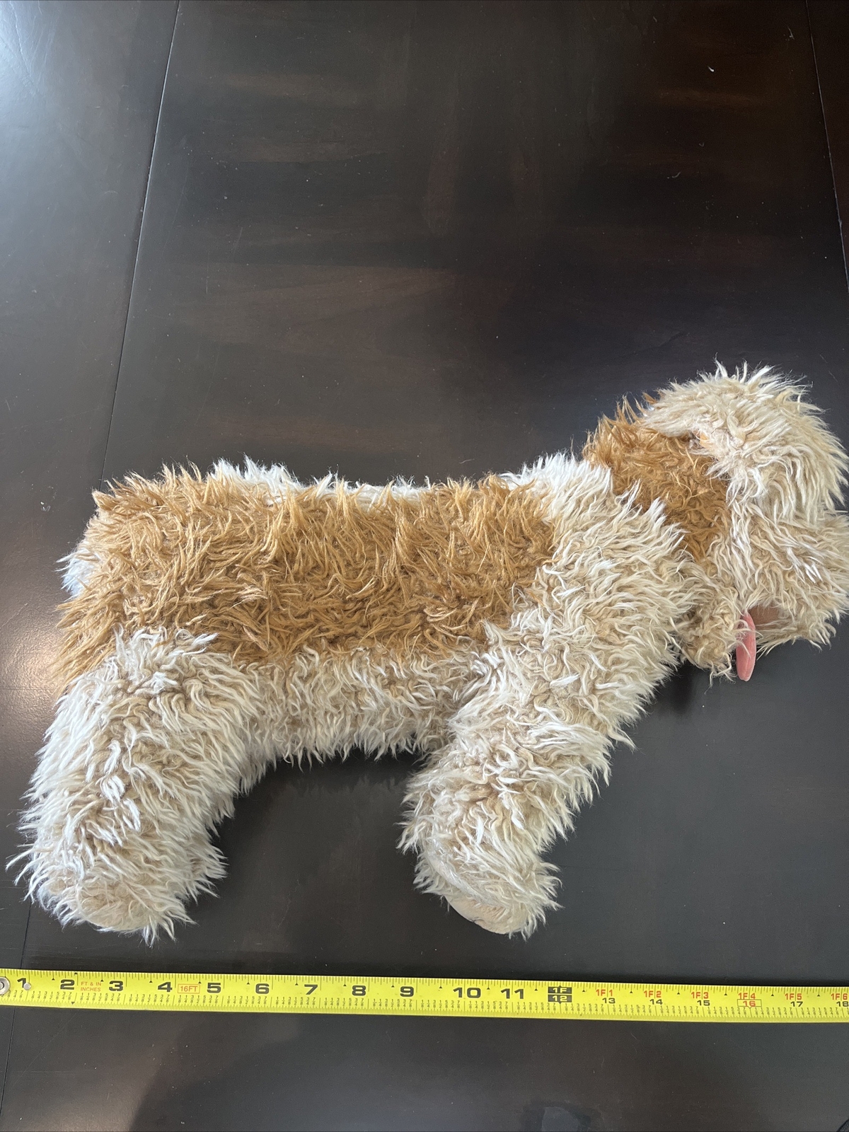 Ty TOFFEE Plush Dog 1992 Vintage 17” Standing Shaggy Terrier Brown