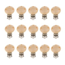 30Pcs Dutch Wooden Ball Three Hole Round The Pacifier Clip Pacifier Accessories