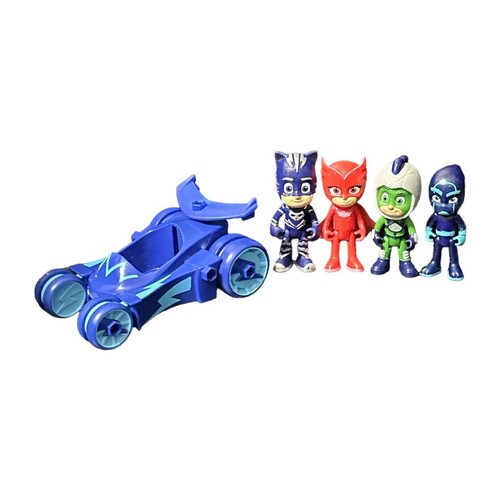 Set Figure PJ Masks Gekko E Night Ninja: Gekko Mobile Con Luci, Giocattolo Per Bambini 3+ Anni