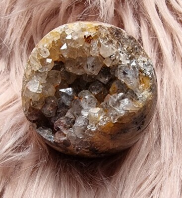 Agate Druzy Sphere 5cm clear quartz cluster unique balance, self worth