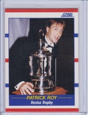 Patrick Roy Vezina Trophy 1990 Score American Hockey Card 364 Grade MT