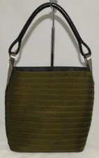 KENZO ~ Dark Hunter verde militare - borsa a mano pagodone con cuciture pieghe VINTAGE