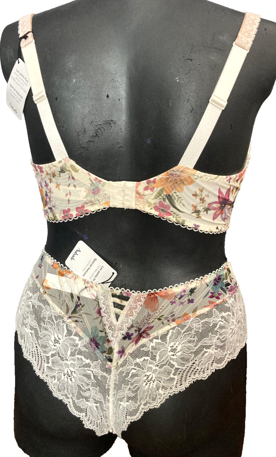 Aubade Pure Des Prés Lace Bra Set With Underwired Gr.85E UK38DD + brief 44 Boxed image 3