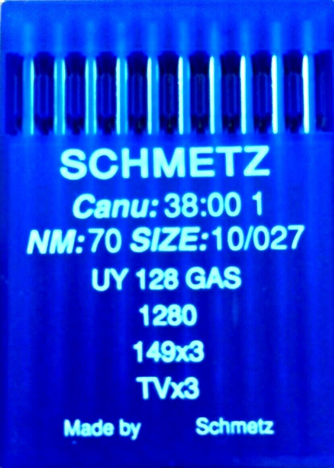 SCHMETZ TVX3 UY128GAS NM70 SIZE10/027 COVERSEAM INDUSTRIAL SEWING MACHINE NEEDLE - Image 3 of 4