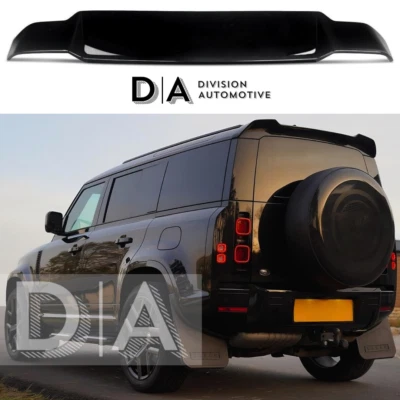 DIVISION AUTOMOTIVE PER LAND ROVER DEFENDER 90 110 130 L663 2020+ SPOILER TETTO POSTERIORE NERO LUCIDO UK