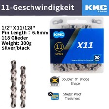 KMC 11-fach Kette X11 silber 116 Glieder dehn...