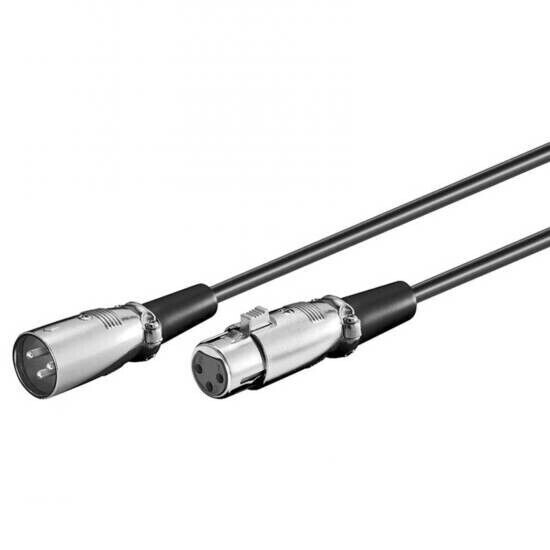 CABLE XLR DE 3 POLOS MACHO/HEMBRA, 6 METROS