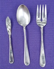 Oneida Flight Reliance COLD MEAT FORK SOLID SERVING SPOON BUTTER KNIFE