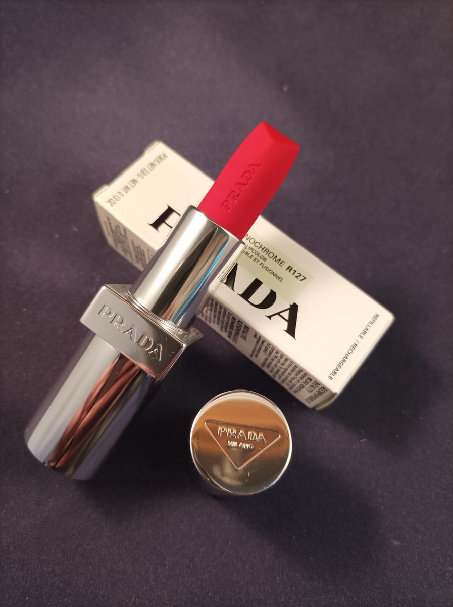 Prada Lipstick Monochrome Shade R127 Soft Matte Red - Refillable 
