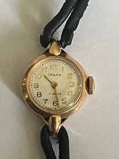 Chaika 14k gold women wristwatch