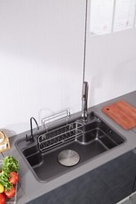 Japanese-Style Stainless Steel Drop in Kithen Nano Sink w Basket 30 19 INCH