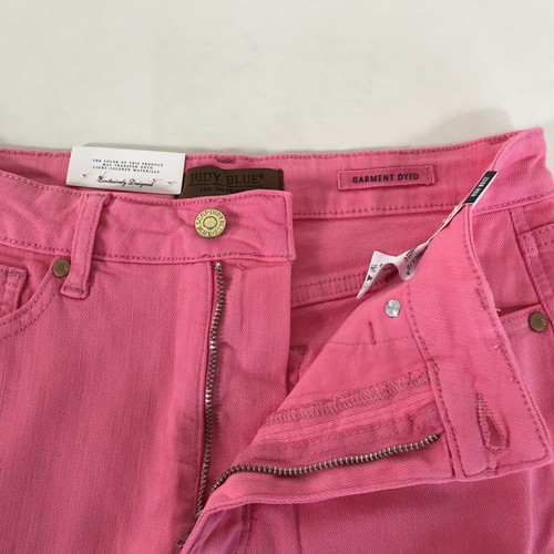 NEW Judy Blue High Rise Control Top Wide Leg Crop Jeans Women's Size 9/29 Pink - Picture 4 of 14