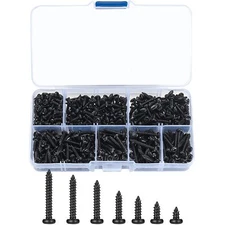 YOUYIDUN - 520 Pcs M3 Self-Tapping Wood Screws, Small Phillips Head Pan Round...
