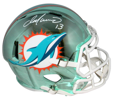 DAN MARINO SIGNED MIAMI DOLPHINS CHROME 
