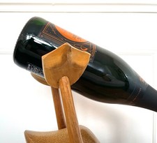 Fantasee Stainless Steel Single Bottle Holder Tabletop Wine Rack Novelty Gift For Kitchen Home Decor L Style Bronze