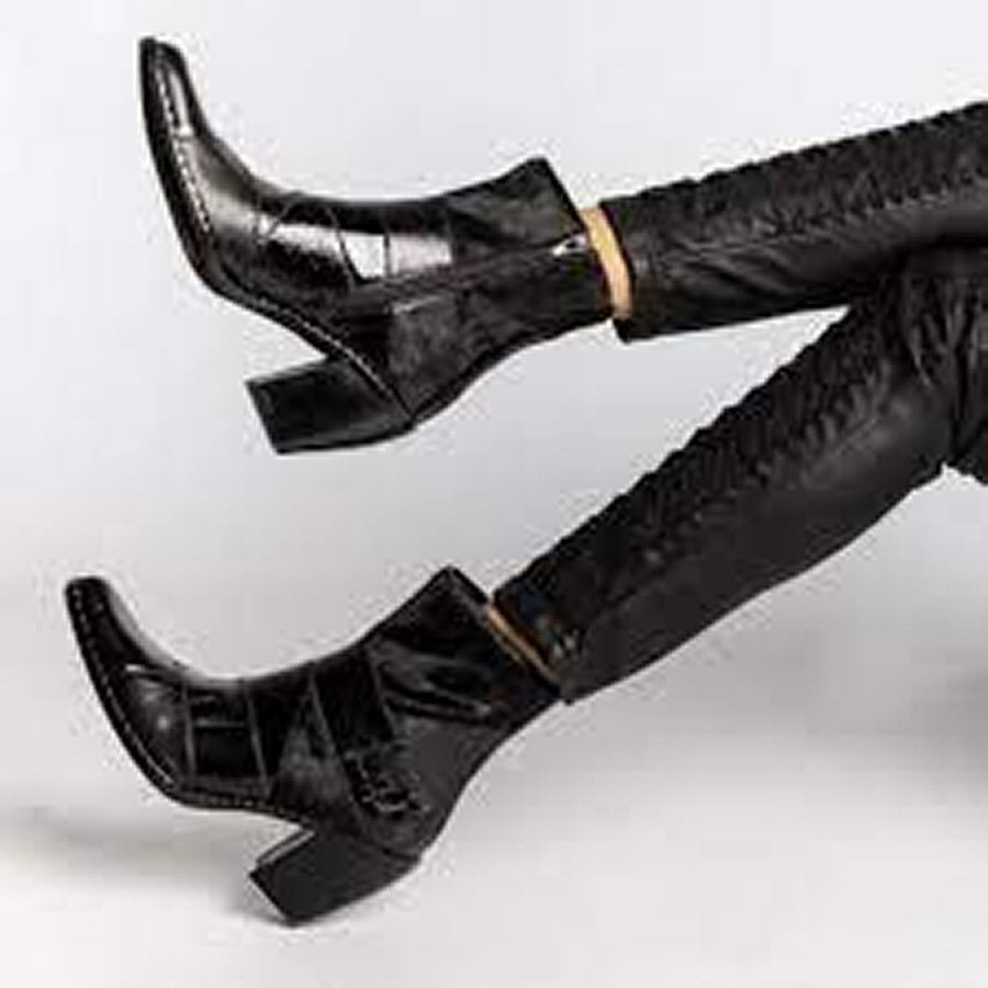 New! Jeffrey Campbell Caballeros Western Heeled Cowboy Boots  New! Jeffrey Campbell Caballeros Western Heeled Cowboy Boots Size 8 DD312 main image 0