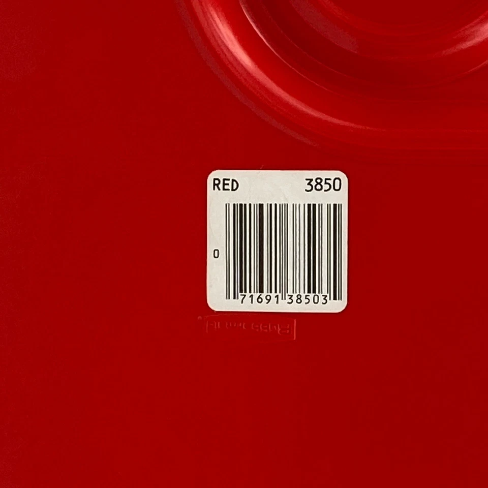 Vintage Rubbermaid 3850 Snack TV Tray Plate Cafeteria Camp Red 1980s Set Of 4 - Image 3 of 4