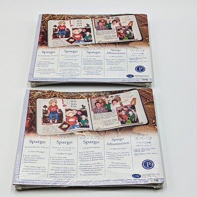 Lot Creative Memories 7x7 Scrapbook Spargo Black Blue Pizzazz Page