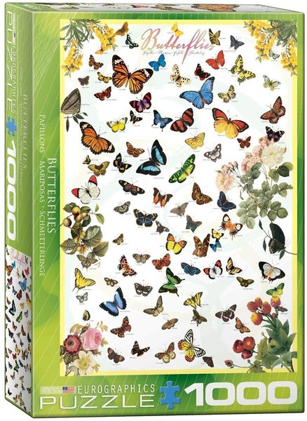 Die Welt Der Schmetterlinge - 1000 Teile Puzzle Im Format 68X48 Cm-image