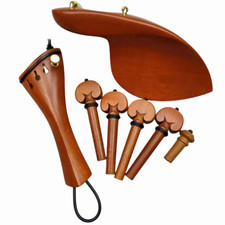 High Quality Jujube wood Violin Chinrest Tailpiece pegs, Set Violin Kits Fitting