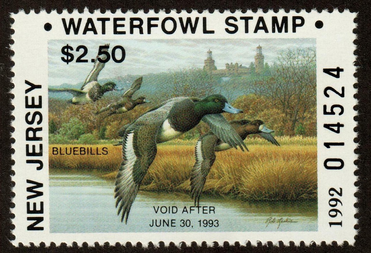 New Jersey NJ09 NJ9 1991 Bluebills Free shipping in the USA