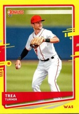 TREA TURNER 2020 DONRUSS SP YELLOW VARIATION MLB #Insert Phillies Rare 🇺🇸