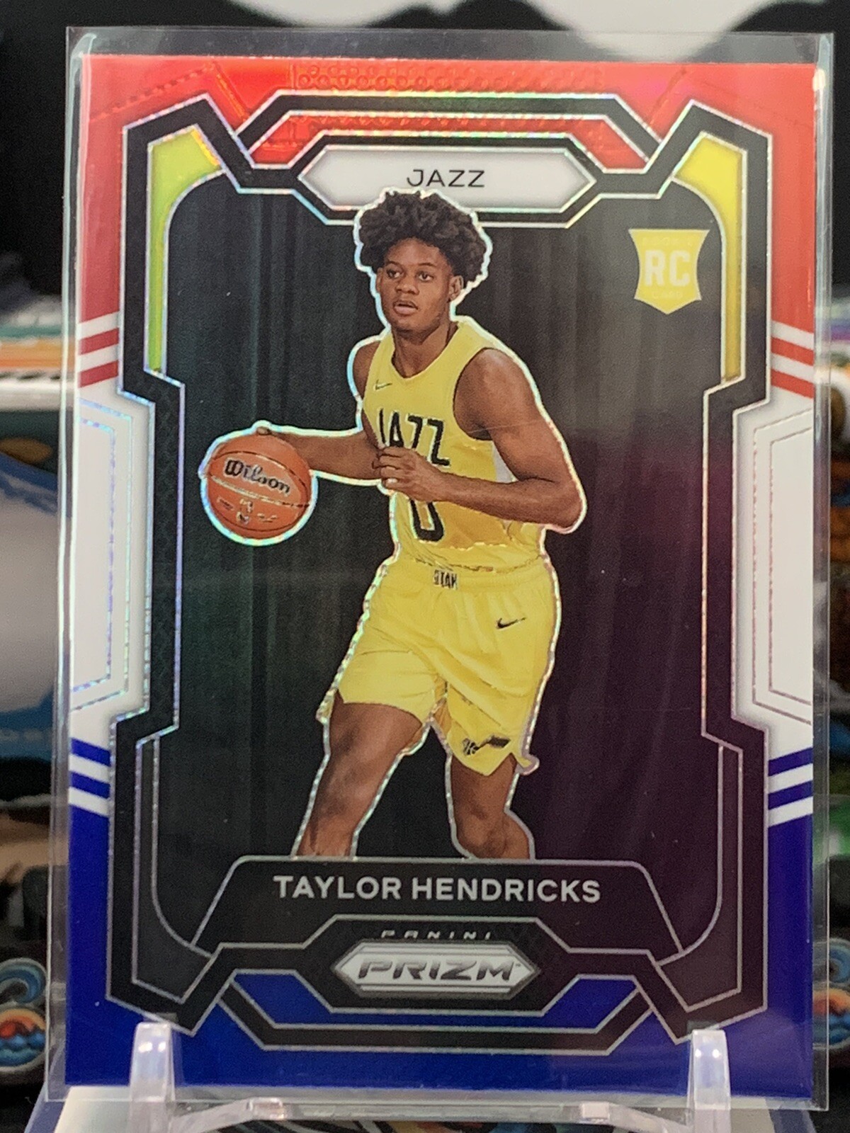 2023-24 Prizm Taylor Hendricks Red White Blue Prizm Rookie #161 UTAH JAZZ 5F