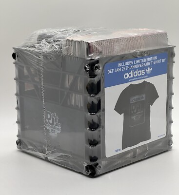 Def Jam 25th Anniversary 5XCD Mini Milk Crate + Book + T-Shirt RARE, SEALED  